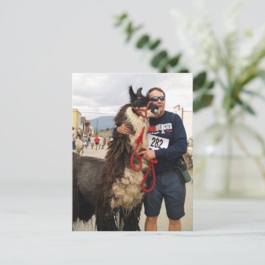 Custom Pack Llama-Briefkaart Briefkaart (Staand voorkant)