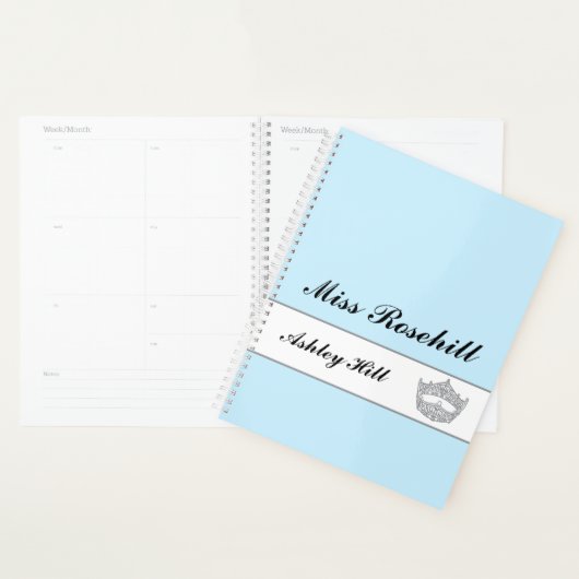 Custom Pageant Crown Notitieboek Planner (Display)