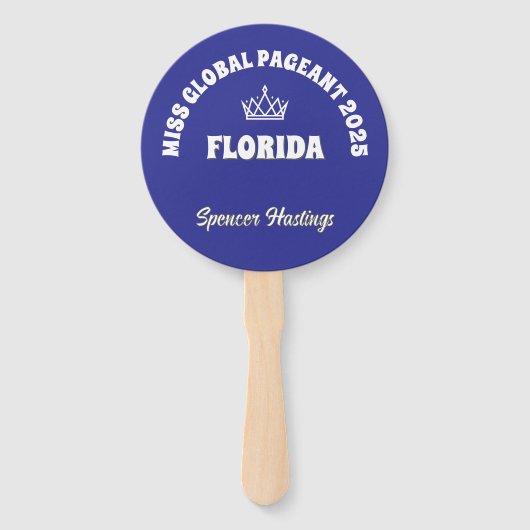 Custom Pageant Fan Wavers - Dubbelzijdig 10-Pack Handwaaier (Achterkant)