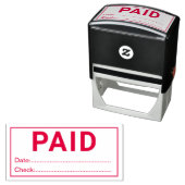 Custom Paid With Date And Check Office Zelfinktende Stempel (In situ)