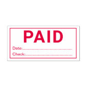 Custom Paid With Date And Check Office Zelfinktende Stempel (Design)