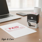 Custom Paid With Date And Check Office Zelfinktende Stempel