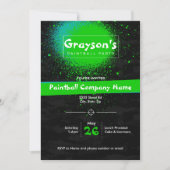 Custom Paintball Party Uitnodiging voor Verjaardag (Voorkant)