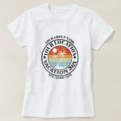 Custom Palm Vacation Badge; Group or Family T-shirt (Design voorkant)