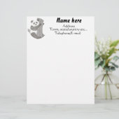 Custom Panda Beer Letterhead Custom Briefhoofd (Staand voorkant)
