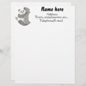 Custom Panda Beer Letterhead Custom Briefhoofd (Voorkant / Achterkant)