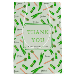 Custom Pandan Leaf Pattern Paper Bag Medium Cadeauzakje