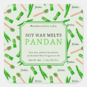 Custom Pandan Wax Melts Square Sticker (Voorkant)