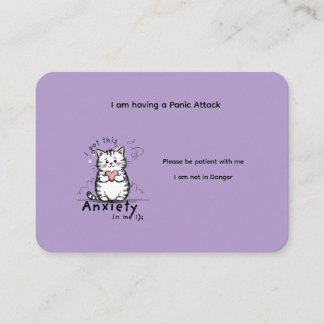 Custom Panic Attack Help Card  Visitekaartje