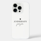 Custom Papa | Minimalistische naam Heart Grandpa G Case-Mate iPhone Case (Achterkant)