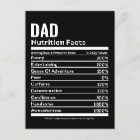 Custom Papa Voeding Feiten Grappige Vaderdag Kaart