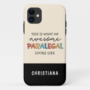 Custom Paralegal Geweldige Legal Assistant Funny iPhone 11 Hoesje