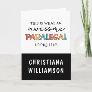 Custom Paralegal Geweldige Legal Assistant Funny Kaart