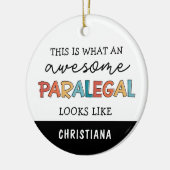 Custom Paralegal Geweldige Legal Assistant Funny Keramisch Ornament (Links)