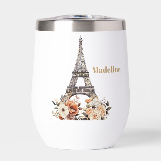 Custom Paris Eiffel Tower Beautiful Floral (Avant)