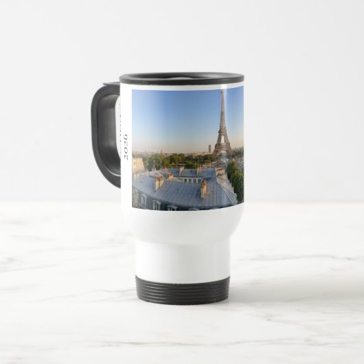 Custom  Paris panoramic skyline Travel  Mug (Devant gauche)