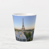Custom Paris Panoramic Skyline View Eiffel Tower Latte Mok (Voorkant)