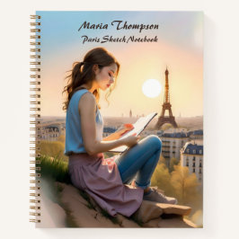 Custom Paris Sketch Travel Notitieboek Dagboek
