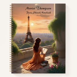 Custom Paris Sketch Travel Notitieboek Dagboek