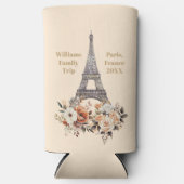 Custom Paris Trip Eiffel Tower Floral (Voorkant)