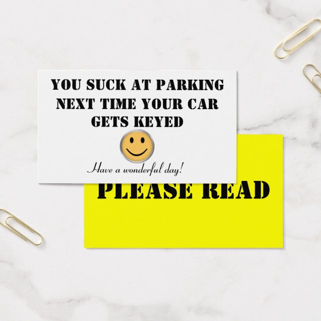 Custom parking card (Bureau)