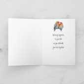 Custom Parrot paar liefde vogel bruiloft Jubileum Kaart (Binnen)