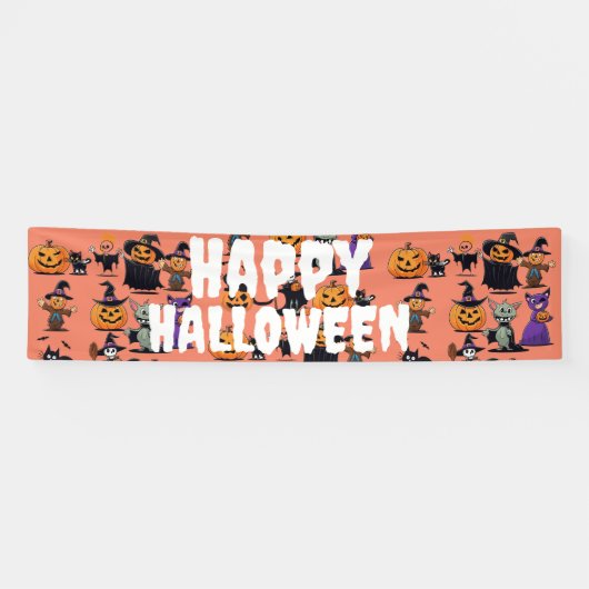 Custom Party Banners, Heksen Scare Crow Halloween Spandoek (Horizontaal)