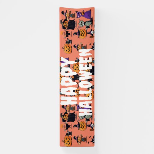 Custom Party Banners, Heksen Scare Crow Halloween Spandoek (Verticaal)