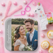 "Custom Party Bord – Foto & Tekst Minimalistisch" (Feest)