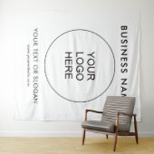 Custom Party Event Seminar Logo Tekstachtergrond Wandkleed (In Situ (horizontaal))