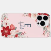 Custom Pastel Bloemen Lijst Delicate Roze Schattig Case-Mate iPhone Case (Achterkant (horizontaal))