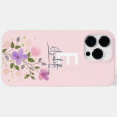 Custom Pastel Bloemen Lijst Delicate Roze Schattig Case-Mate iPhone Case (Achterkant (horizontaal))