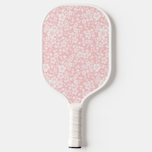 Custom Pastel Bloemen Pickleball Paddle (Achterkant)