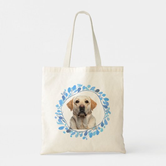 Custom pastel blue labrador retriever tote bag (Achterkant)