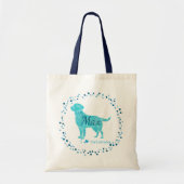 Custom Pastel blue labrador retriever tote bag (Voorkant)