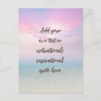 CUSTOM Pastel Dream Beach Motivational Quote Briefkaart