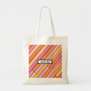 Custom pastel geometrische budget Canvas tas – Abs