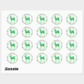 Custom Pastel green chihuahua Silhouette sticker (Feuille)