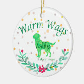 Custom Pastel Green Labrador Retriever Christmas  Keramisch Ornament (Links)
