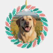 Custom Pastel Green Labrador Retriever Christmas  Keramisch Ornament (Achterkant)