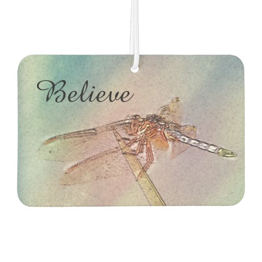 Custom Pastel Inspirerend Dragonfly Luchtverfrisser (Voorkant)