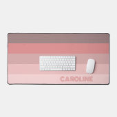 Custom Pastel Mauve Blush Roze Strepen Art Patroon Bureaumat (Keyboard & Muis)