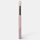 Custom Pastel Mauve Roos Blush Roze Art Stripes Case-Mate iPhone Case (Achterkant/links)