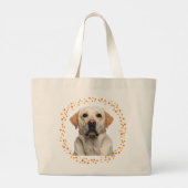 Custom Pastel Orange Labrador Retriever Tote Bag  (Dos)