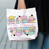 Custom Pastel Pencil Bow Teacher Aesthetic Crossbody Tas