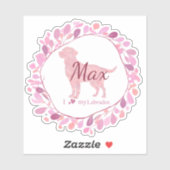 Custom Pastel Pink Labrador Retriever Sticker Gift (Feuille)