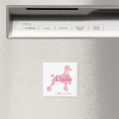 Custom Pastel Pink Poodle Silhouette  Magnet (In Situ (Lave-vaisselle))