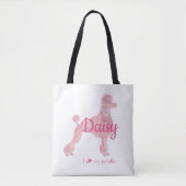Custom Pastel Pink Poodle Silhouette tote bag (Devant)