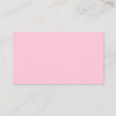 Custom pastel roze modern minimalistisch elke kleu visitekaartje (Achterkant)
