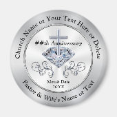 Custom Pastor of Kerk Jubileum Party Favors Magneet (Voorkant)